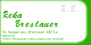 reka breslauer business card